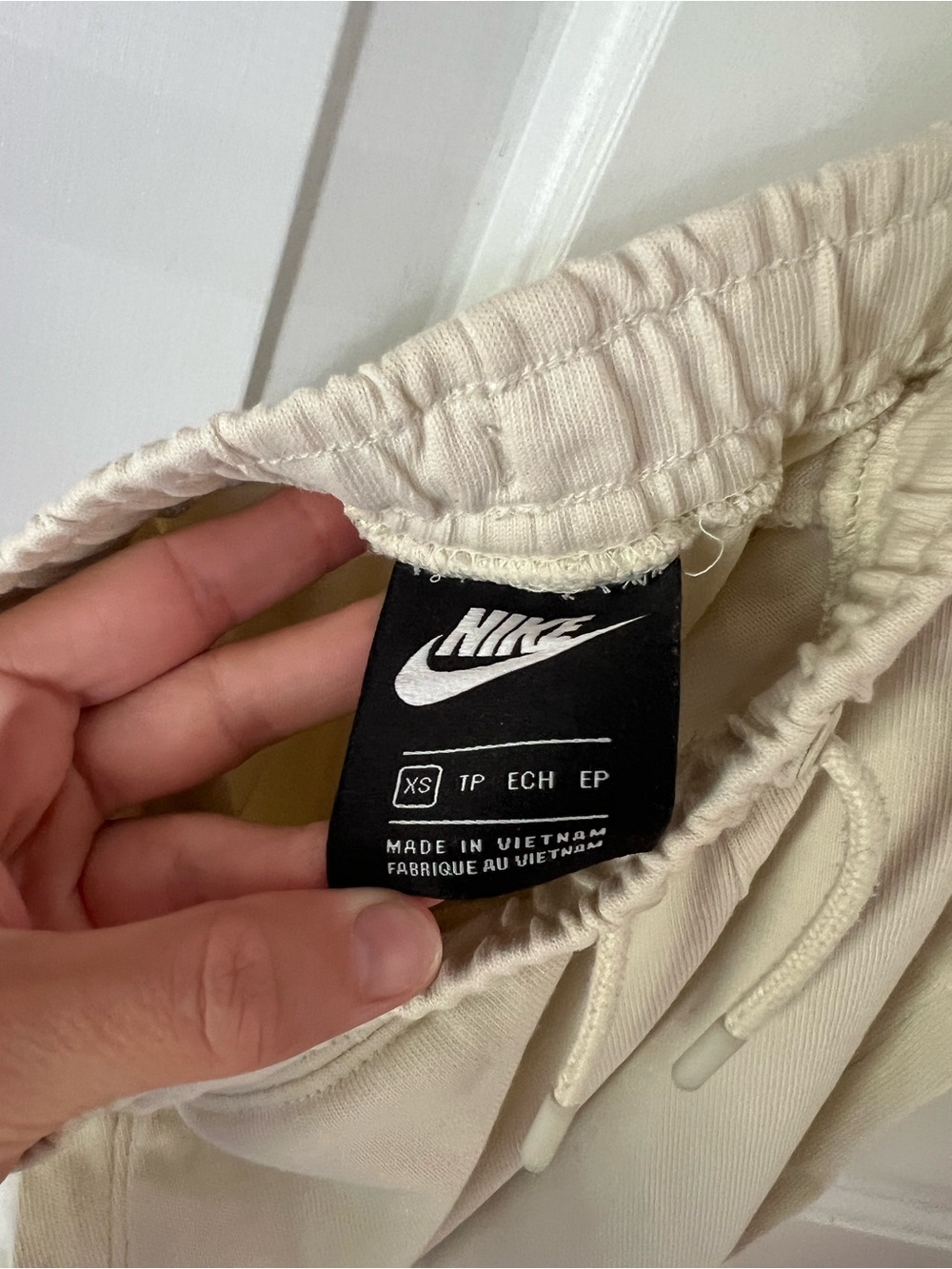 Nike Women's Cream Drawstring Athletic Shorts - Picture 3 of 3